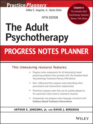 cover image of The Adult Psychotherapy Progress Notes Planner